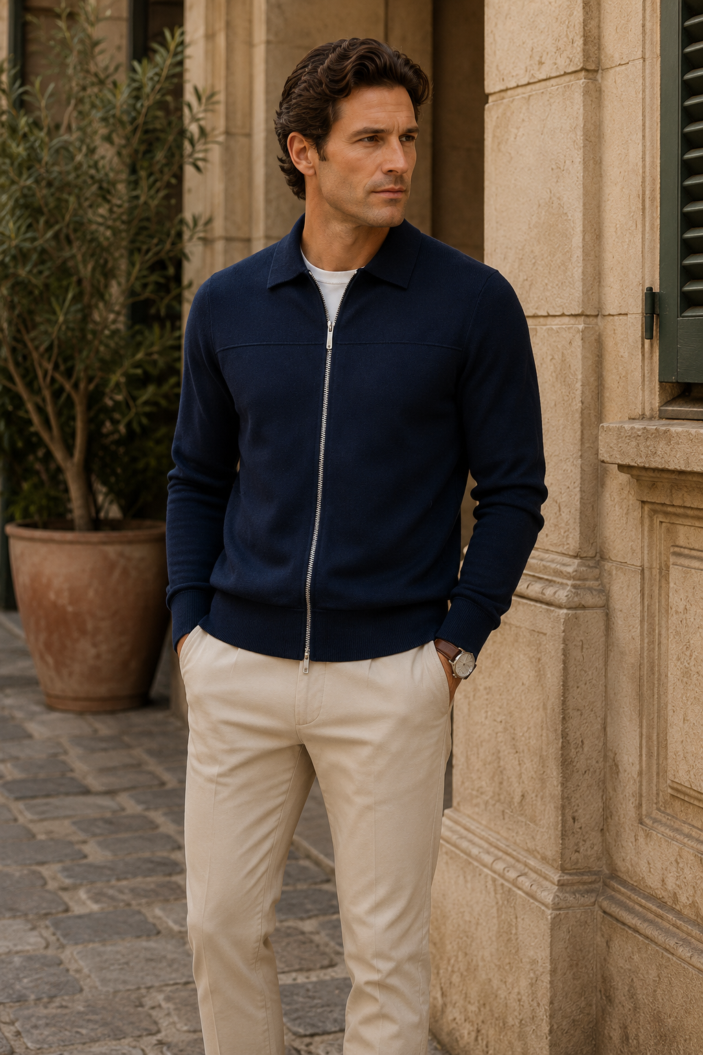 The Kingsbridge Zip Knit