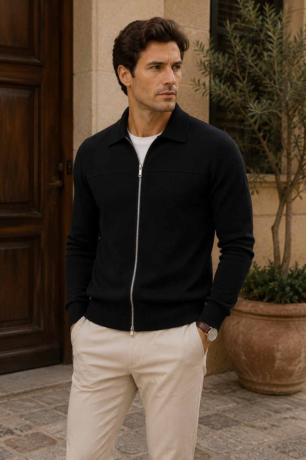 The Kingsbridge Zip Knit